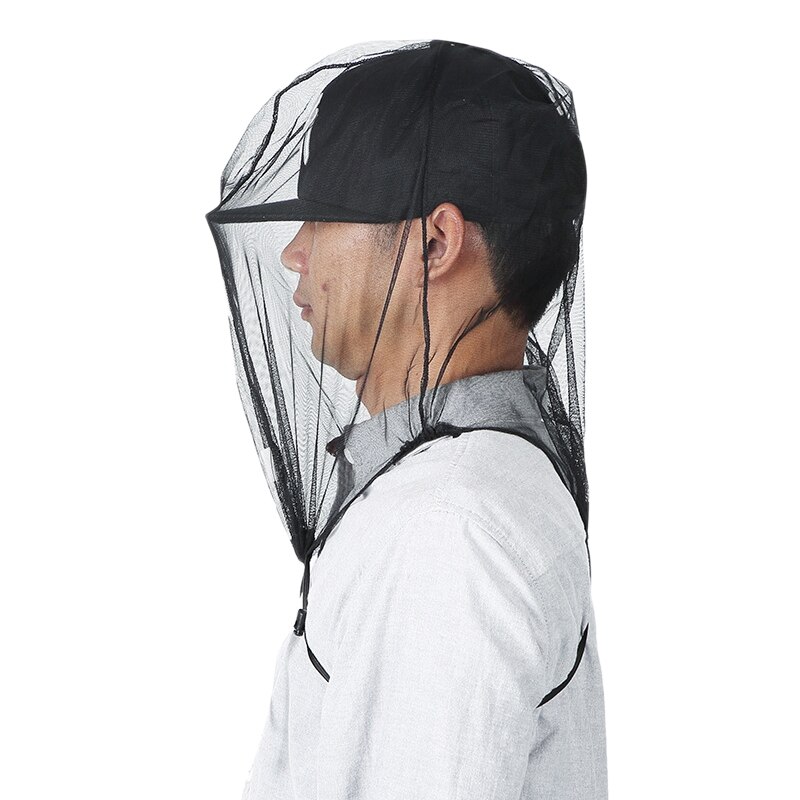 Mesh myggenet anti myggenet mask håndnet hold væk moustiquaire beskytte hånd insekt ind i udendørs hat ansigt-sort: Default Title