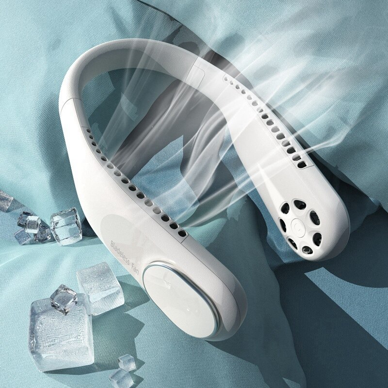 Mini leafless fan, hanging neck leafless fan, rechargeable fan, silent sports fans for home and outdoor use, portable fan