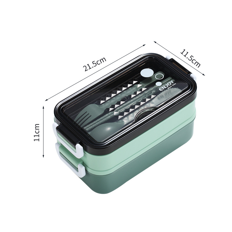 Lunch Box Superlicious Bento Con 3-4 Scomparti E Cucchiaio - Contenitore Ermetico Per Pane E FitPrep, Adatto A Microonde, Blu - 3
