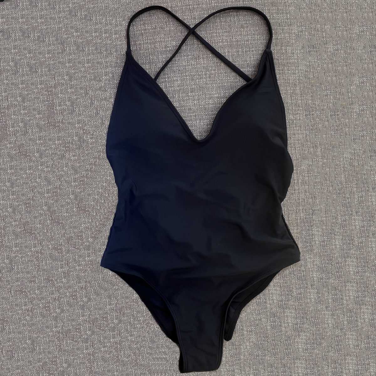 Bañador unicolor de una pieza para mujer, traje de baño , Bikini, traje de baño Sexy de talla grande, traje de baño para mujer: XL / Negro