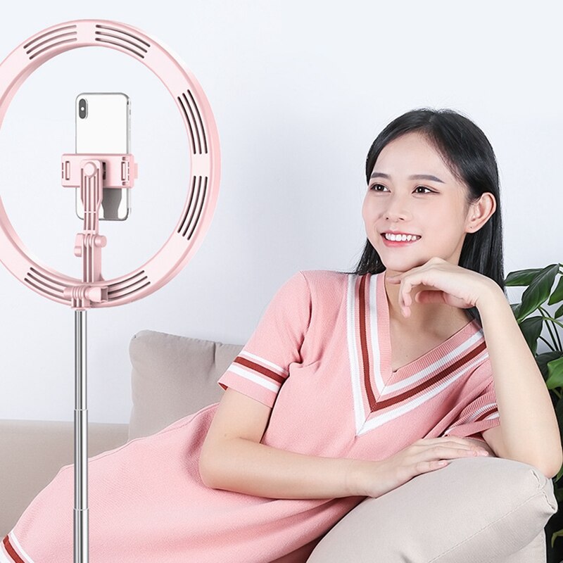 Fill Light LED Ring Light Floor to Ceiling Folding Stand Ring Light for Live Broadcast, Makeup, Beauty: Default Title
