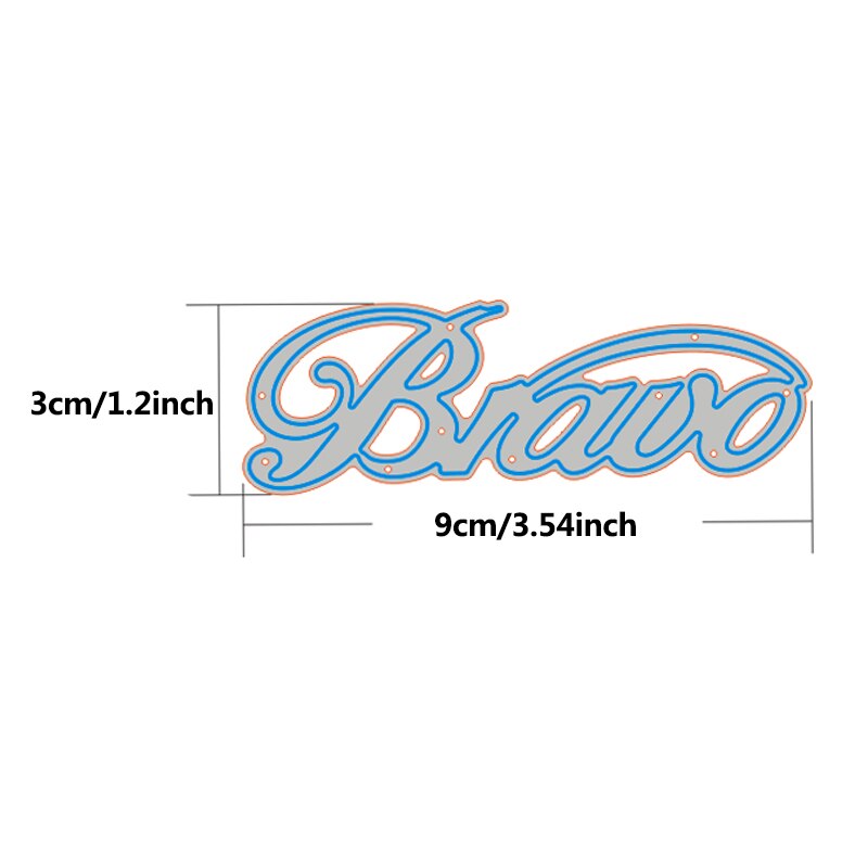 Dolce vita metalen snijmallen franse woordmallen la vie est belle letteralfabet knutselmallen scrapbooking voor doe-het-zelf kaartbenodigdheden: Bravo sterft