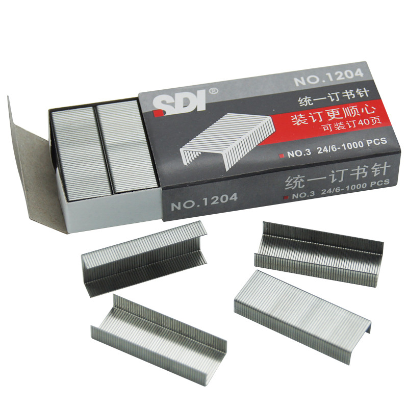 book binding needle binding machine office stapler hand 1204 6/24 unified staples 10 boxs/pack No.3 student stationery grapadora