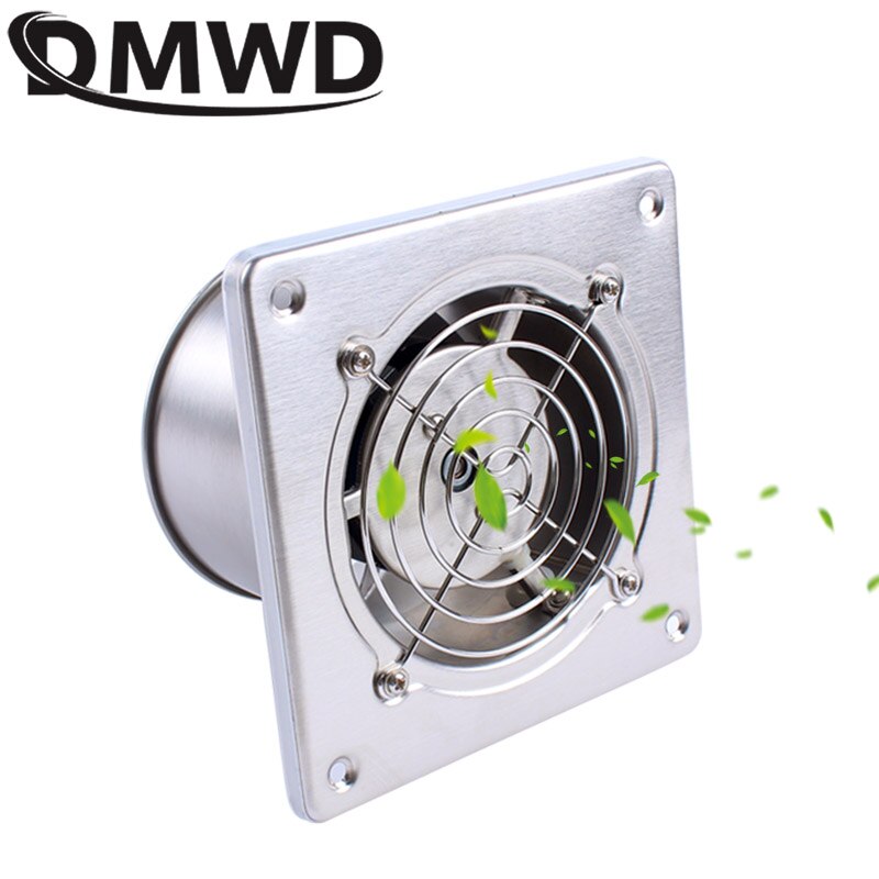 Dmwd 4 tommer 20w kjøkken toalett avtrekksvifte ventilator 4 " vindu dårlig hengende veggkanal luftblåser 100mm metallrør avtrekk