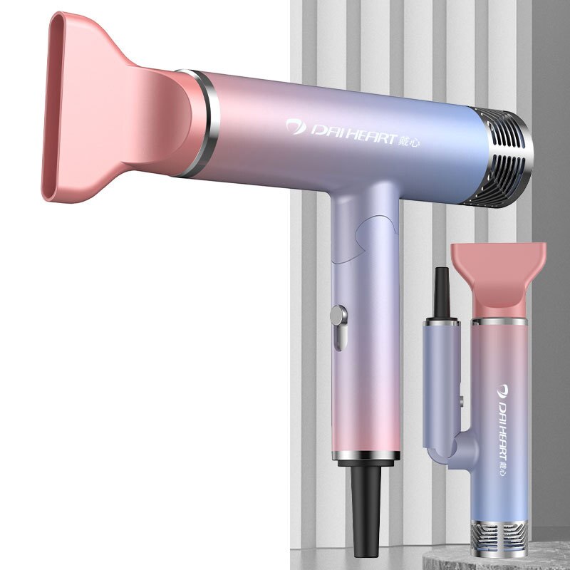 Sèche-cheveux pliable 110V-220V, 1800W, Ion négatif, léger, silencieux, Style: pink