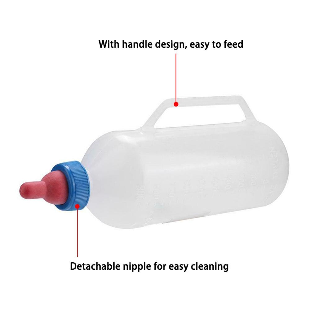 1.5l karitsan imupullo ruokinta vuohenmaitopullo kahvalla muovia kestävä