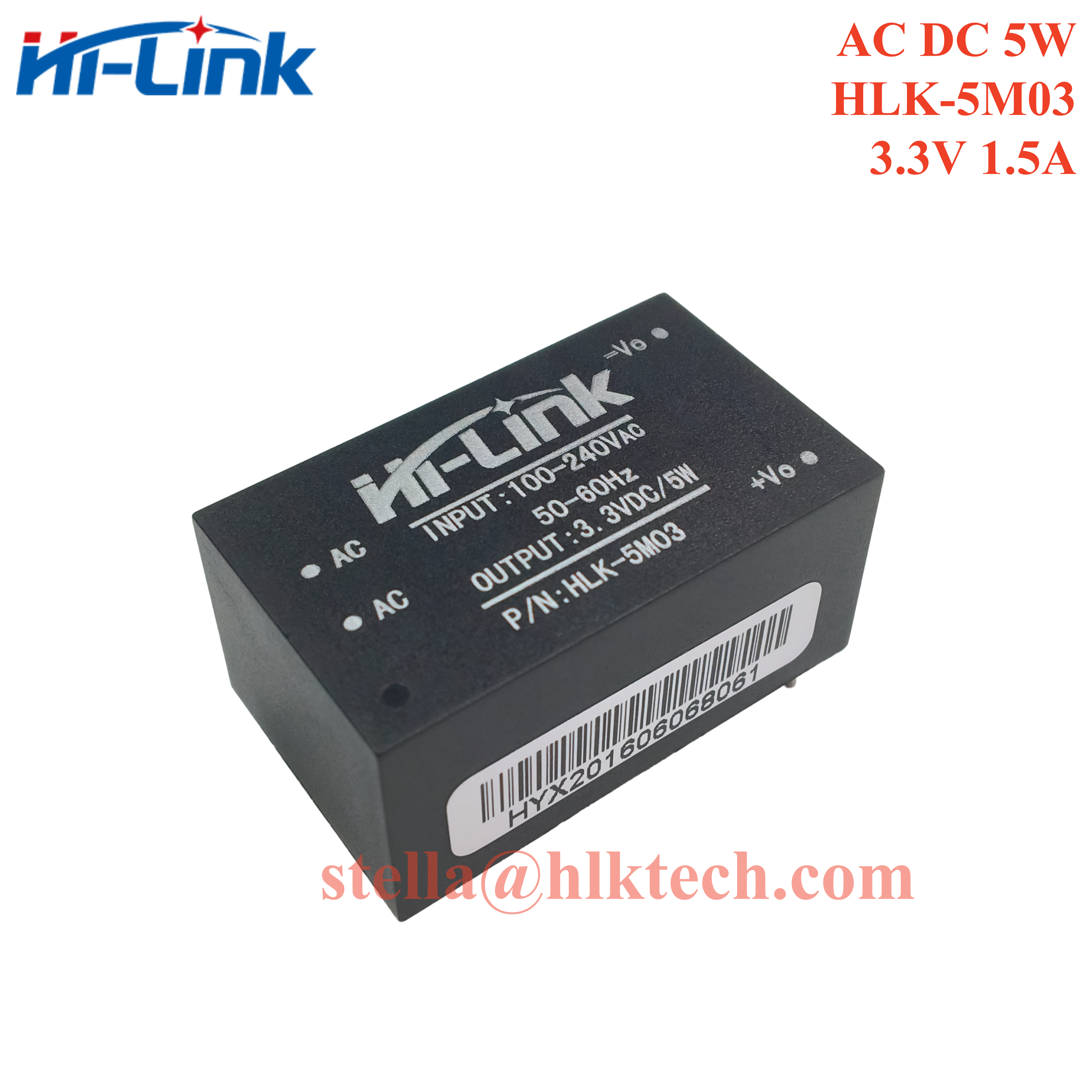 HLK-5M12 HLK-5M05 HLK-5M24 HLK-5M03 HLK-5M09 Hi-Link oryginalny moduł zasilania 5W AC DC 220V do 3.3V/5V/9V/12V/15V/24V przełącznik CE FCC: Black / Bundle2