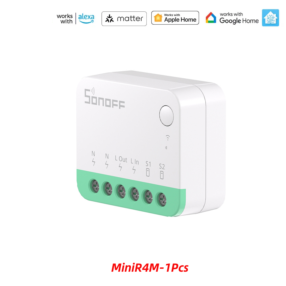 Sonoff Mini R4 Matter WiFi Smart Home Light Switch Sonoff Mini R4 Extreme Matter Relay Praca z Alexa Google Home Homekit: Default Title