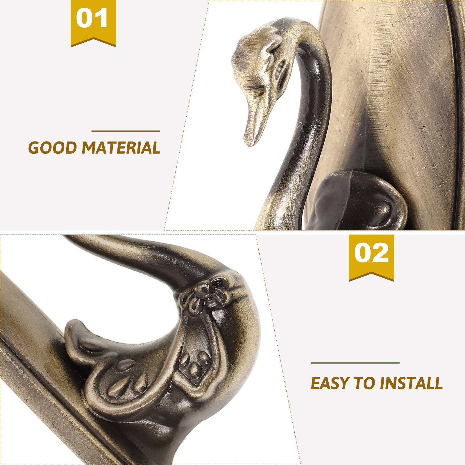 Par de ganchos de bronce, alzapaños decorativos para cortinas, retenedores Vintage, cortinas rosas, accesorios para decoración del hogar, ganchos para cortinas, decoración del hogar