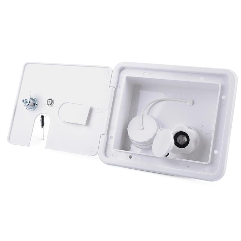 Compuerta de entrada de relleno de agua por gravedad de ventilación de 1/2 pulgadas para casas de caravana, Material ABS estabilizado UV con llaves