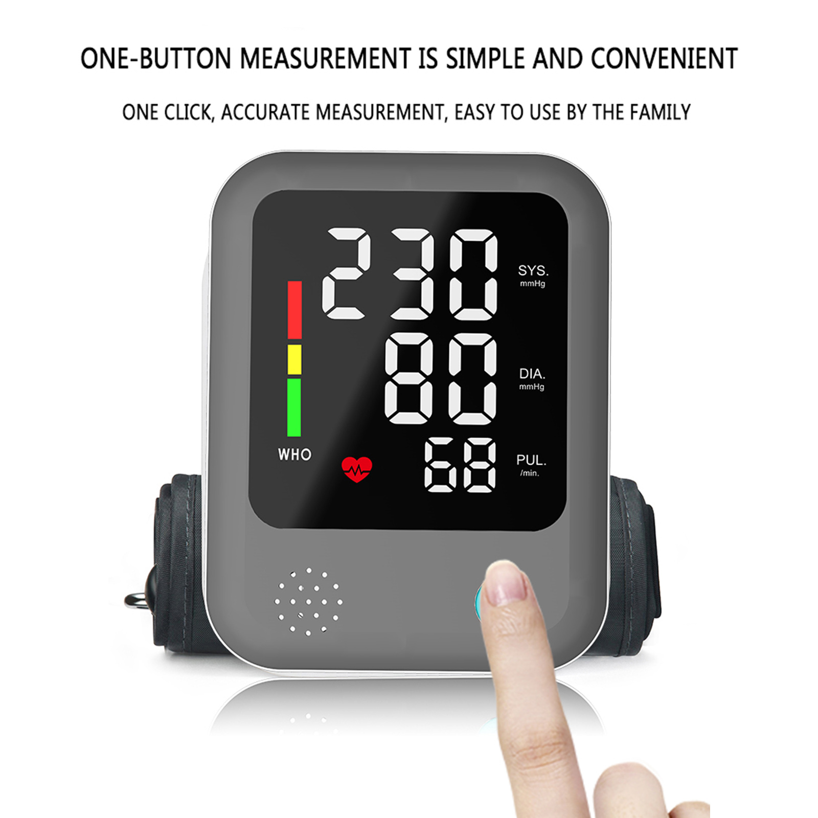Arm Soort Elektronische Bloeddrukmeter Bloeddrukmeter Manchet Kit Digitale Bp Meter Met Groot Display