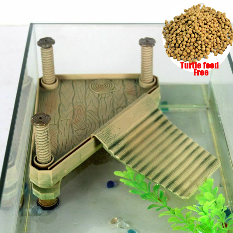 Turtle Terrace Floating Island Reptile Frog Aquatic Climbing Basking Platform Decor Reptile Plants Amphibians Aquarium accessori