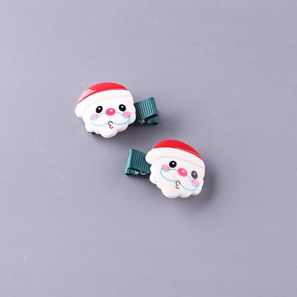 Épingles à cheveux de noël pour femmes et filles, adorables accessoires pour cheveux, bandeaux de dessins animés, pour enfants, breloques, bijoux: 5