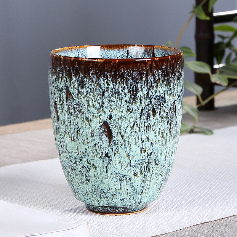 JIA-GUI-taza de té China LUO, tazas de té de cerámica con cambio de horno, taza de viaje para el hogar, juego de té de cerámica , 250ML, I063