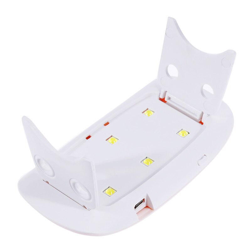 6W White Nail Dryer Machine UV LED Lamp Portable Micro USB Cable 30s Dryer Nail UV Gel Varnish Dryer 3 LEDS Lamp Nail Art Tools