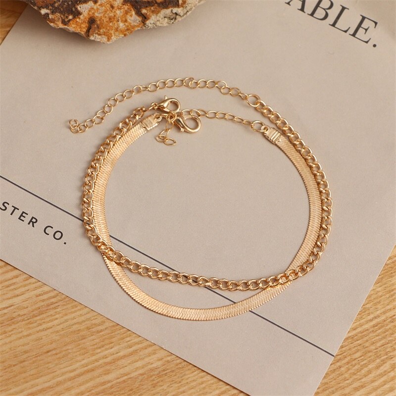 Bracelets de cheville pour femmes, accessoire de pied, sandales de plage, pieds nus, sur la jambe, pour femmes