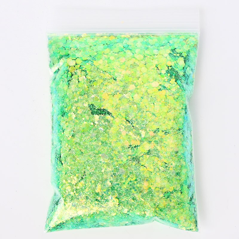 1.76 oz påsar chunky till fin / lös glitter orange / guld glitter mix "pumpa spice", nail art glitter, löst glitter,: Färg 8 50gr