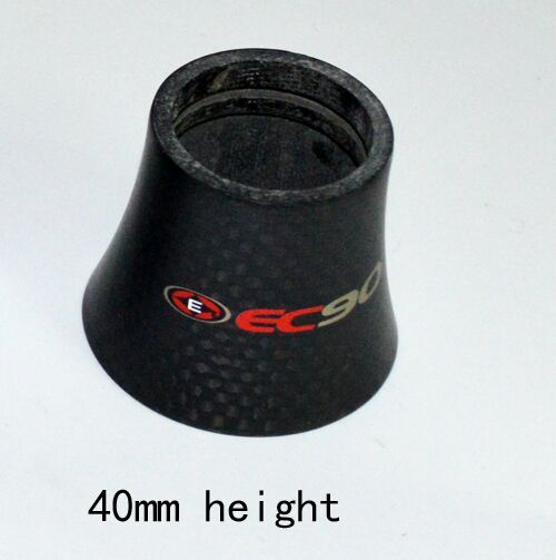 Horquilla espaciadora para bicicleta, pieza de fibra de carbono mate, sin logotipo, 20mm, 30mm, 40mm: Borgoña