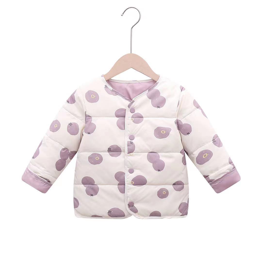 2022 herbst Winter Weiße Ente Unten Wärme Mantel Kleinkind Mädchen Jungen Winter Kleidung Kinder Baby Unten Liner Dünne Weste jacke: purple down coat / 95-105cm size 110