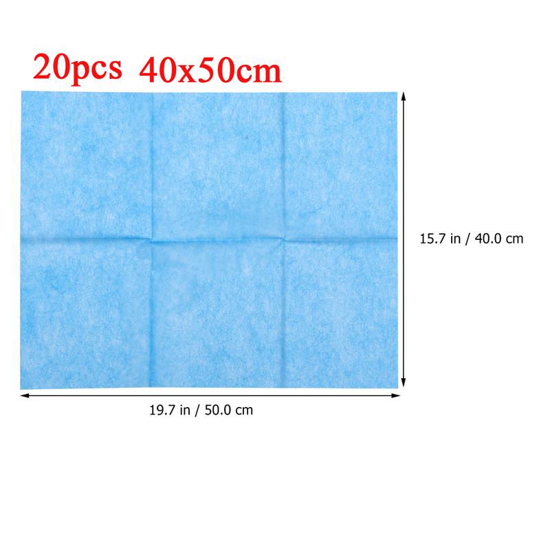 Lençol descartável para cama de 175x75cm, lençol massageador para salão de beleza, cobertura para cama e salão de beleza com 10 peças folha de tampa da tabela: 20pcs Blue 40x50cm
