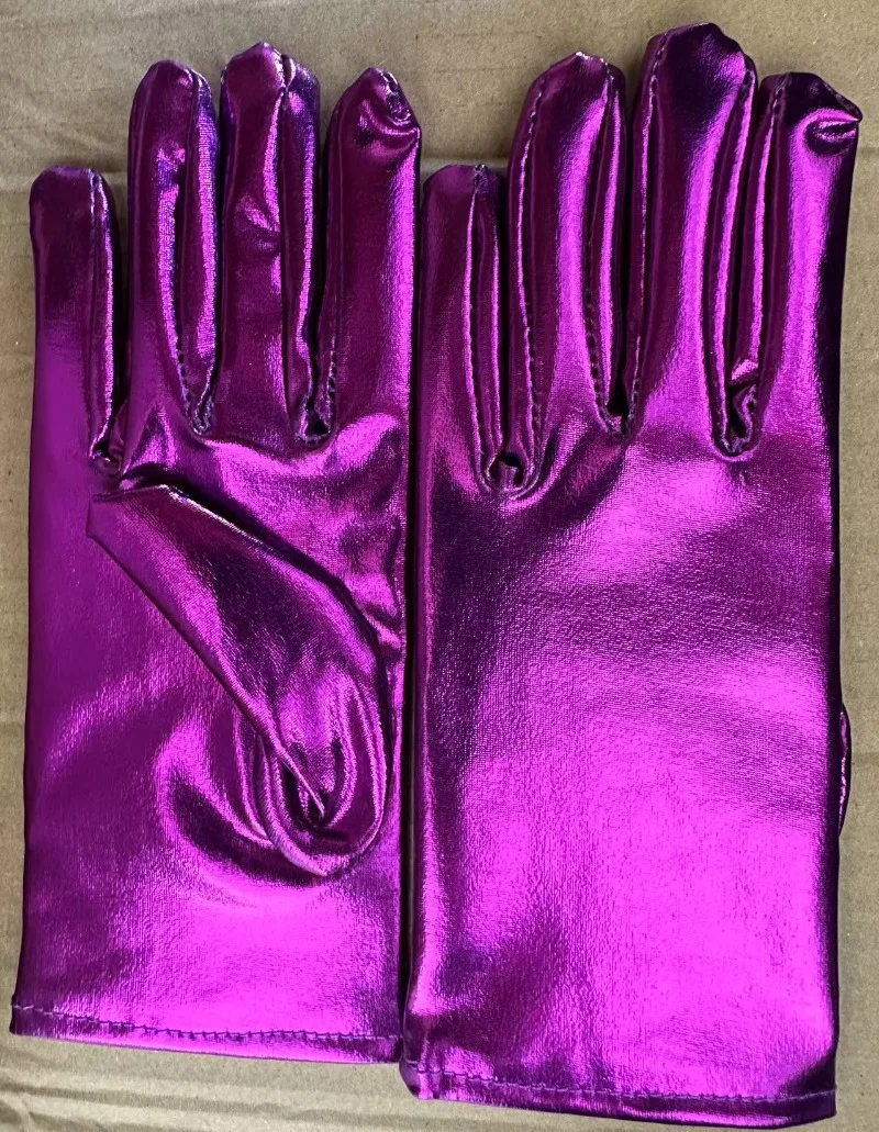 10 paar dames meisjes zachte glanzende spandex kunstleer handschoenen Halloween cosplay kostuum verjaardag bruiloft feestartikelen