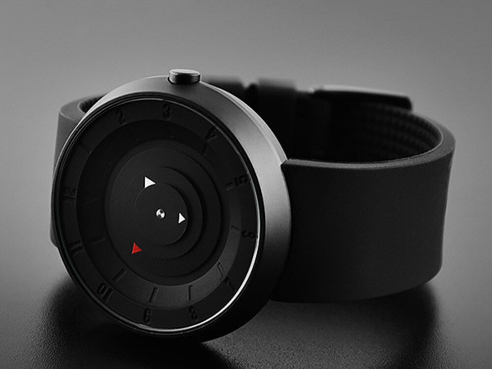 Turntable Watch Men Big Watches Black Rubber Band Quartz Wristwatches Men Sports Watches Relogio Masculino