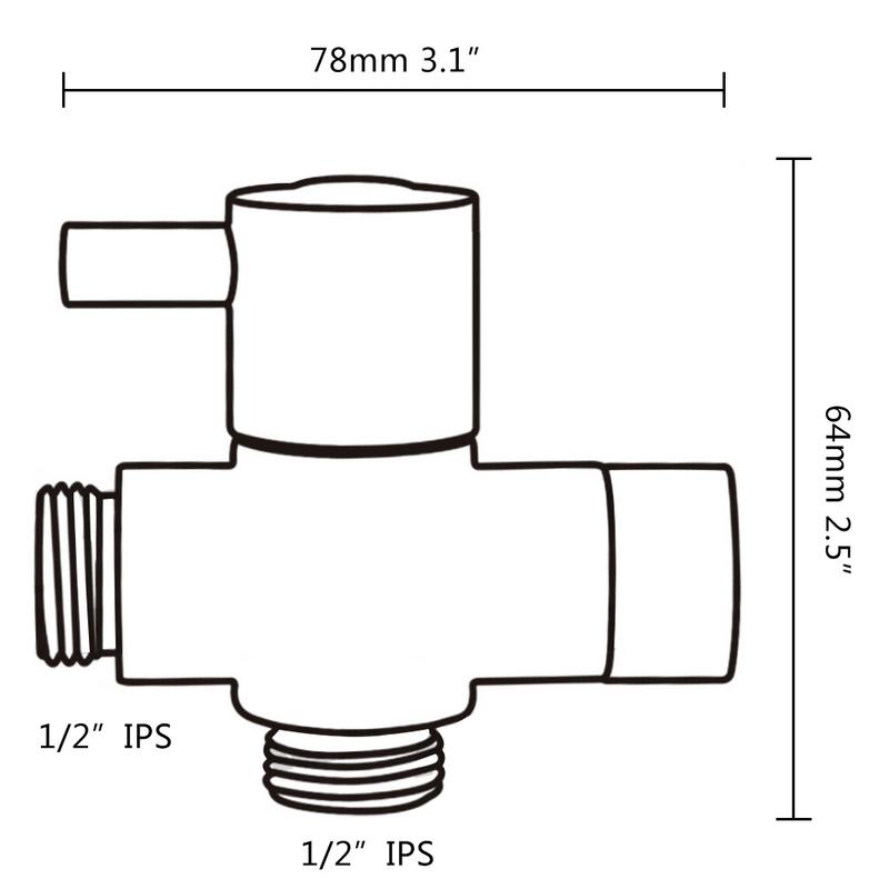 Badkamer Douchekop Adapter 3 Weg Douche Omschakelklep Universele Handheld Douche Outlet Spruitstuk Douche Arm Splitter