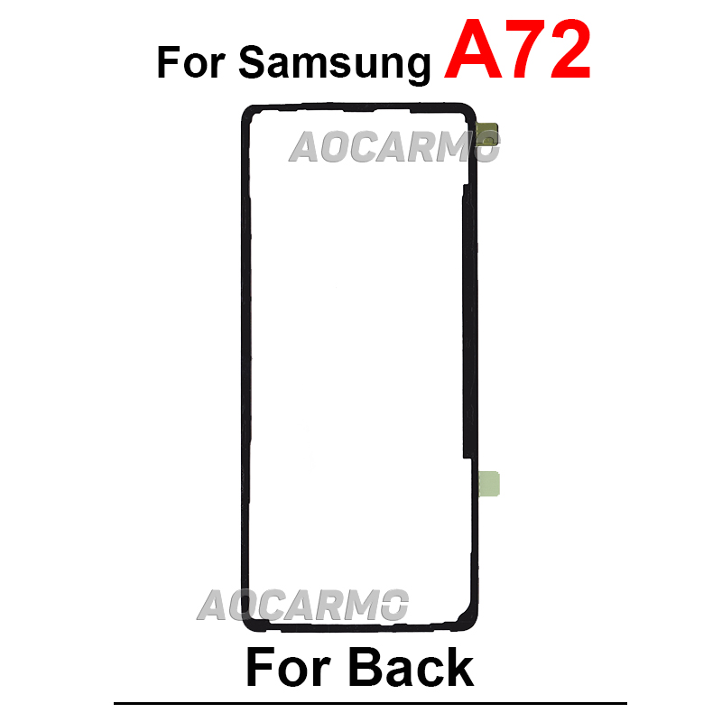 Pegatina para Samsung Galaxy A40 A41 A50 A51 A52 A60 A70 A71 A72 A73 A80 A730 A750 A920 cinta adhesiva de cubierta trasera pegamento: Negro