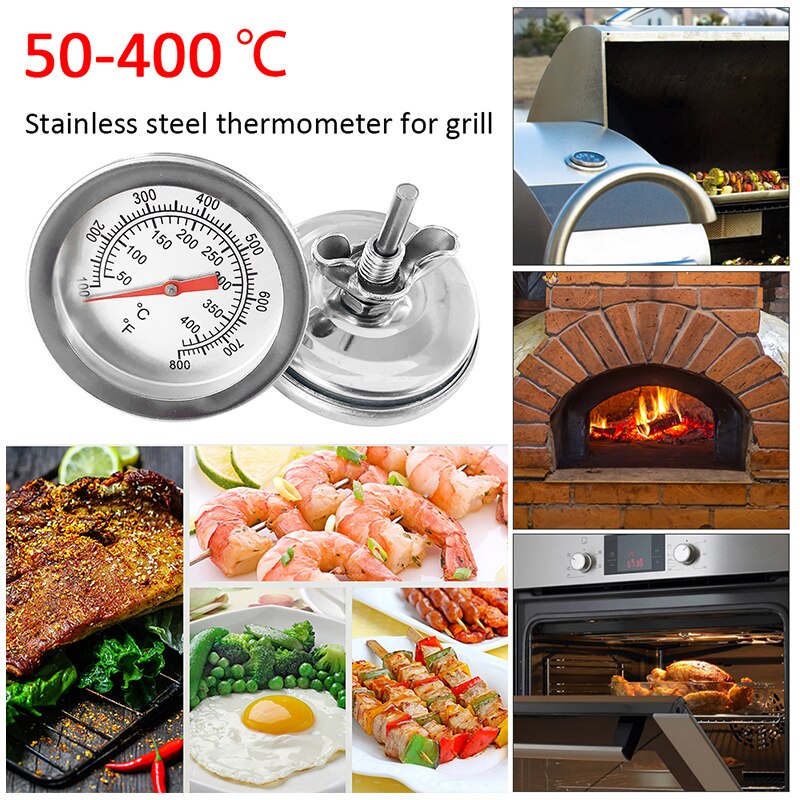1Pcs Outdoor Barbecue Thermometers BBQ Grill Temp Gauge Meat Dial Oven Temperature Meters Kitchen Household Thermometers