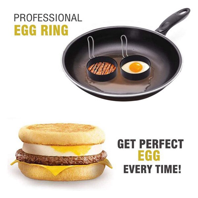 5 Pack Non-Stick Egg Rings for Griddle,Frying Egg Maker Molds,Egg Rings for Frying Cooking Eggs,Breakfast,Sandwich,Etc