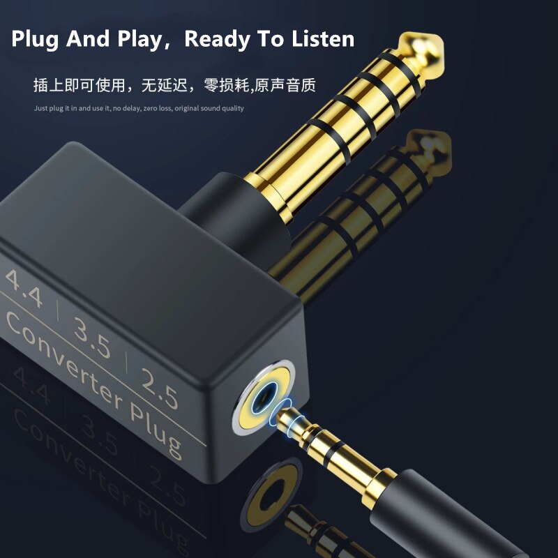 Audiophile Adapter słuchawek 2.5mm 3.5mm 4.4mm złącze mężczyzna kobieta HiFi Jack 2.5 3.5 4.4 konwerter Audio wtyczka gniazda słuchawkoego