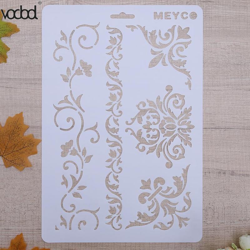 Sztuczne kwiaty DIY nawarstwianie plastikowe szablony linijka szablon ścienny Scrapbooking malowanie dekoracja robić albumu na zdjęcia rękodzieło wytłaczane karty papierowe