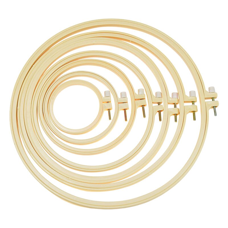 7-32Cm Plastic Ring Frame Diy Borduurwerk Hoops Schroef Chinese Traditionele Diy Needlecraft Kruissteek Naaien Gereedschap Bamboe cirkel