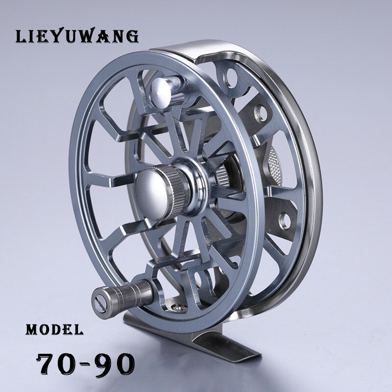 LIEYUWANG DS40-90 Alle metalen Vis lijn Wiel Superhard Vliegvissen Reel Een Manier Lager Vissen Spool Met Disc Type Rem