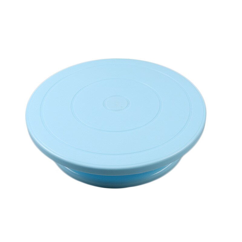 11 Inch Roterende Taart Draaitafel met 1 Icing Spatel en Icing Soepeler, Taart Decoreren Leveringen Dessert Decorateurs: Blue