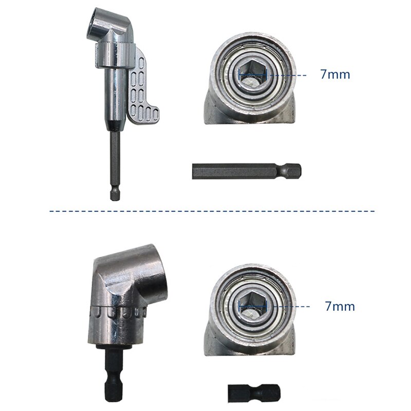 Adjustable 105 Degree Right Angle Driver Screwdriver Hand Tools Set 1/4 Hex Shank For Power Drill Screwdriver Bits Tools