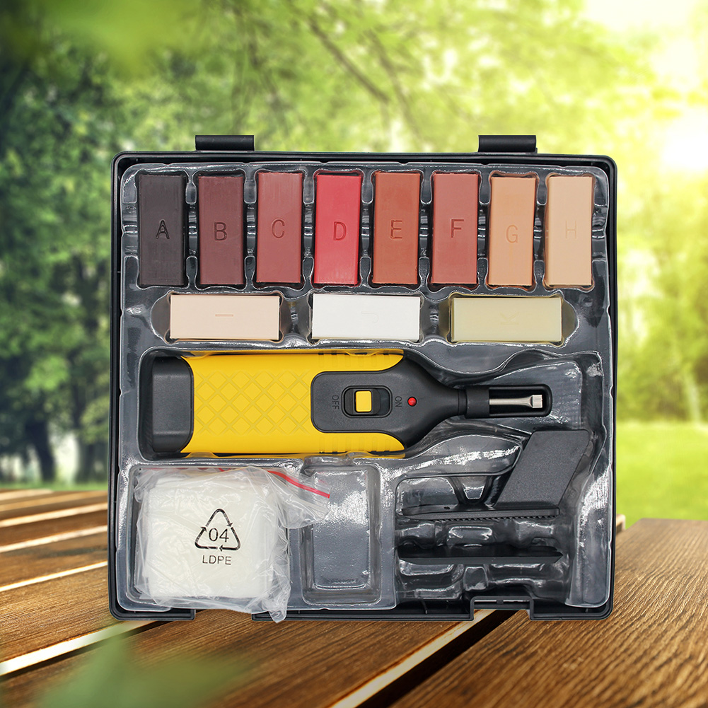 Laminaat Reparatieset Wax Systeem Vloer Werkblad Stevige behuizing Chips Krassen Herstellen Gereedschapsset Reparatie handgereedschapsset