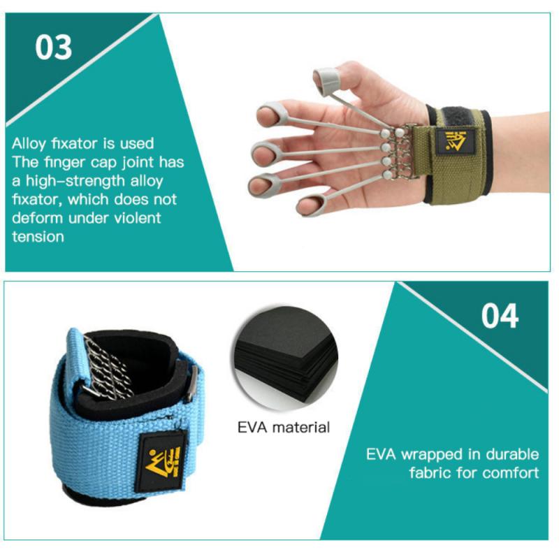 Finger Gripper Strength Trainer fitness Gym Sport Finger Trainer 20-60lbs Finger Exerciser Resistance Bands Fitness Equipment