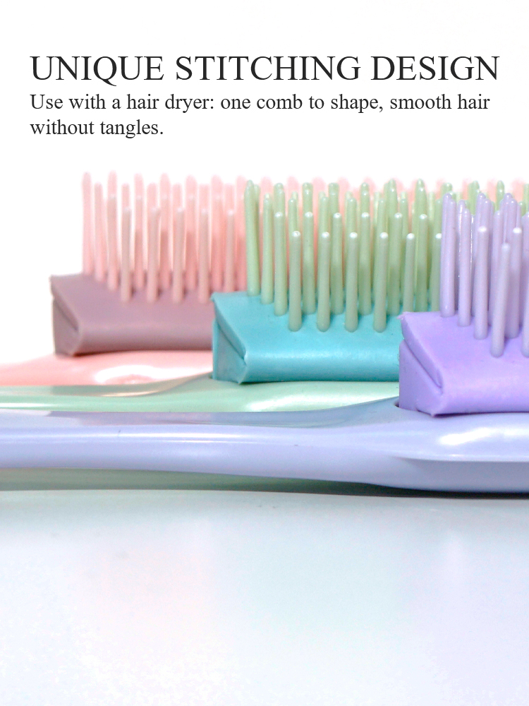 9 filas 4 colores cepillo de pelo desenredante Denman cepillo desenredante masajeador del cuero cabelludo peine de pelo húmedo rizado recto salón de peluquería