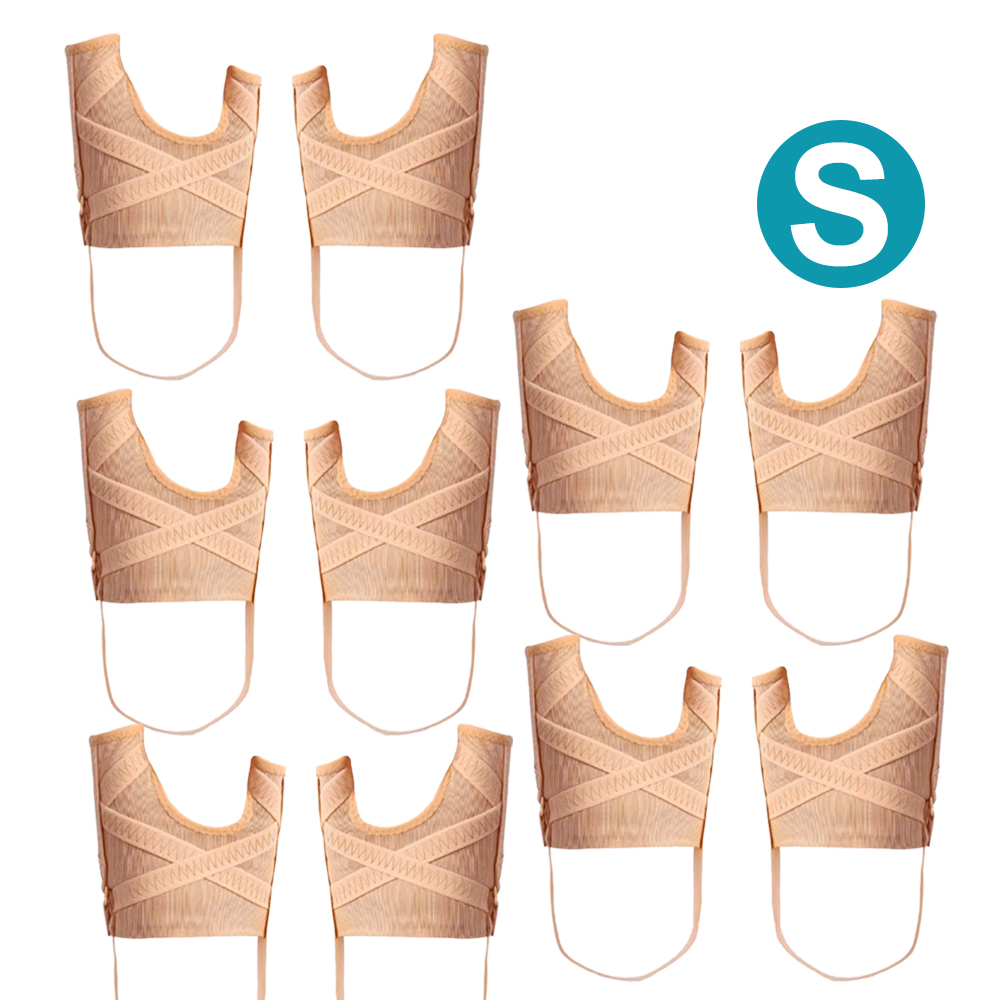 1/2/4/6/10Stck Zehenspreizer Hallux Valgus Ballen Korrektor Einstellbare Zehenspreizer Korrektor Linderung Fußschmerzen Sockenglätter: Gold