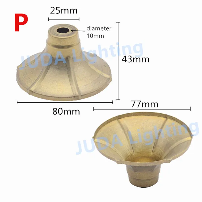 Tappo di copertura in metallo di rame tappo decorativo per tubo lampada in ottone M10 foro luce accessori per la decorazione del corpo per lampadario luci in ceramica a portato: Argento