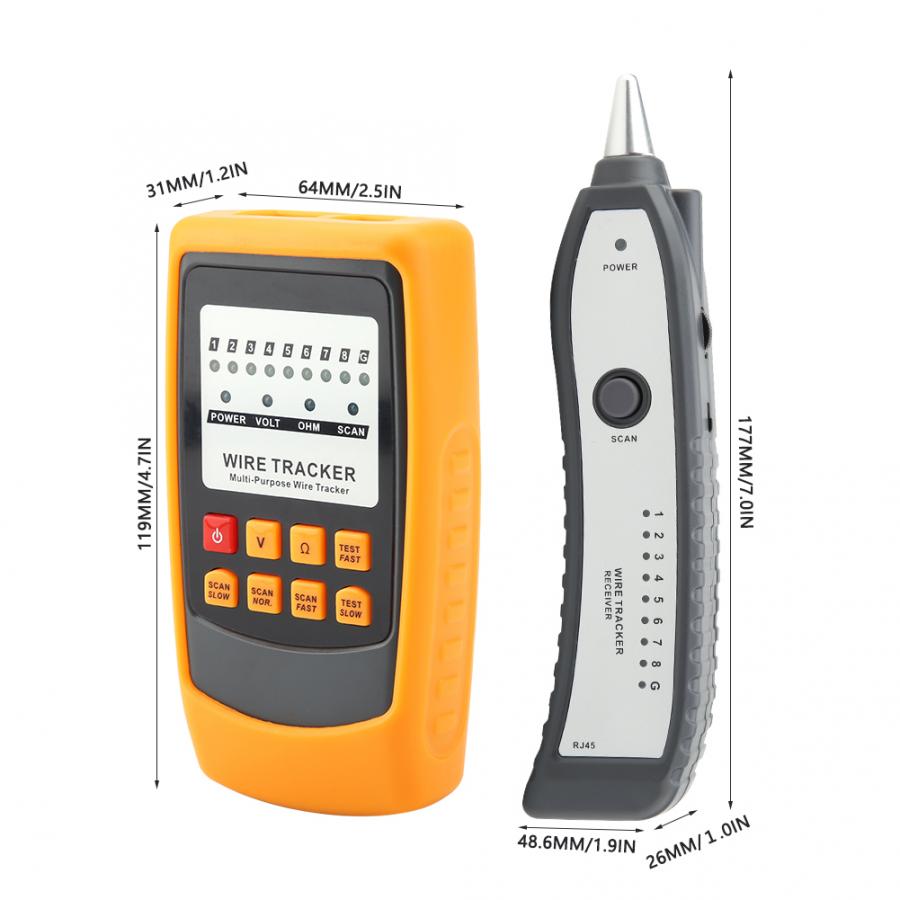GM60 Handheld Rapid LAN Network Cable Tester Line Finder Wire Tool Circuit Breaker Finder