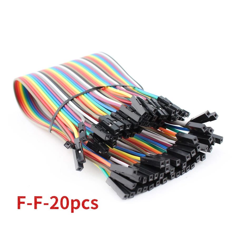 20pin jumper fio dupont linha 20cm macho para macho + fêmea para macho + fêmea para fêmea cabo dupont, para arduino diy kit eletrônico: BRANCO
