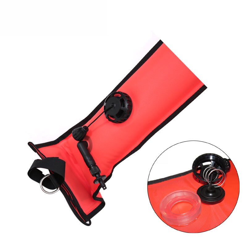 1.1M-1.8M Closed-End Scuba Diving Surface Marker Buoy SMB Drift Diving Ascending Signal Tube Safety Sausage for Wreck Snorkeling
