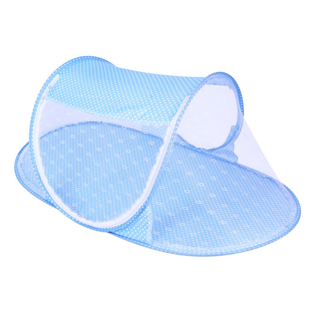 Foldable Baby Mosquito Net Tent Netting Portable For Crib Cot Bedroom Outdoor: blue