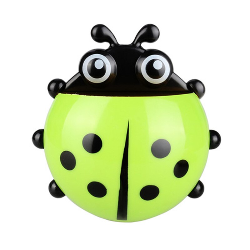 Cute Ladybug Insect Toothbrush Holder Toiletries Toothpaste Holder Wall Cup Tooth Brush Container Bathroom Gadgets Accessories