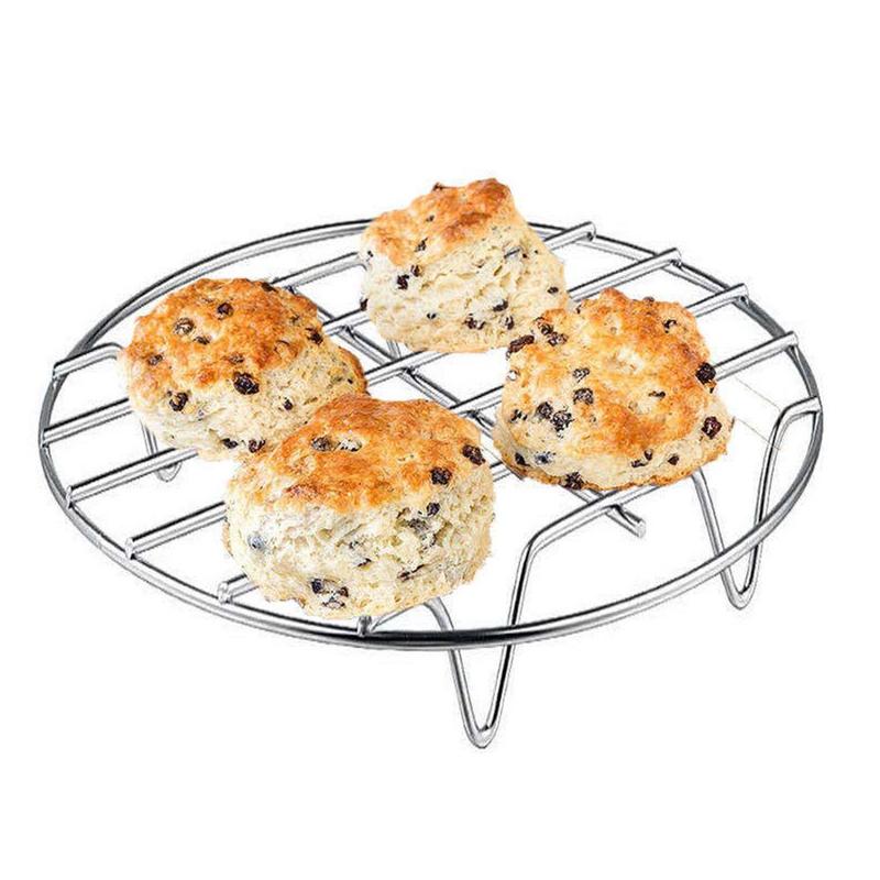1Pcs Air Fryer Cooking Rack Round Bake Steel outdoor Cooling Steaming Rack Wire Stand Cookware Air Fryer accessories