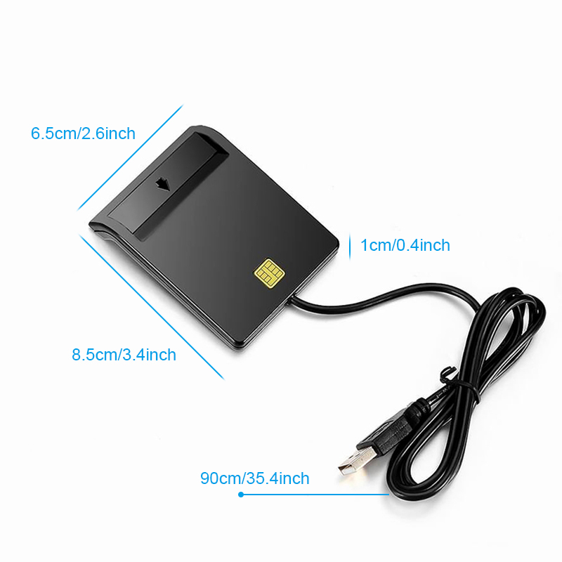 Lector de tarjetas inteligentes cac Rocketek USB 2,0, ID, tarjeta bancaria, conector clonador de tarjetas sim, adaptador de lector de tarjetas, accesorios para ordenadores portátiles pc