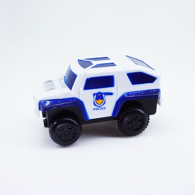 Kitoz Mega Set Track Glow In The Dark Led Licht Auto Bocht Flexibele Kleurrijke Slot Racetrack Accessoire Tunnel Speelgoed Voor jongen Kid: police car