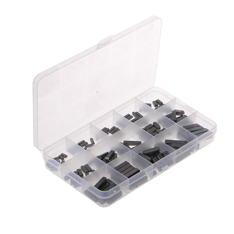 140pcs Round Ended Feather Key Parallel Drive Shaft Keys Set 8mm 10mm 12mm 16mm 20mm 25mm 30mm Hardware with Box HX6D